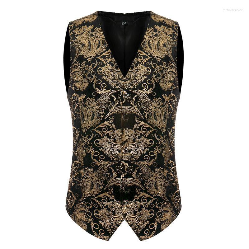 Men' Vests Mens Shiny Gold Paisley Suit 2022 Brand Slim Fit Vest Waistcoat Male Business Formal Dress Nightclub Gilet Homme Stra22
Men' Vests Mens Shiny Gold Paisley Suit 2022 Brand Slim Fit Vest Waistcoat Male Business Formal Dress Nightclub Gilet Homme Stra22