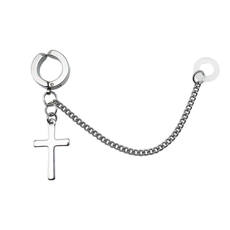 Clip-On Back Rock Punk Stainless Steel Earrings Men's Metal Chain Hip Hop Fashion Accessories airPods Anti-Lost Earrings
Clip-On Back Rock Punk Stainless Steel Earrings Men's Metal Chain Hip Hop Fashion Accessories airPods Anti-Lost Earrings