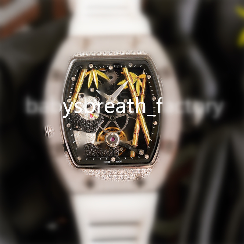 26-01 Montre de luxe Diamond watch men watches Manual mechanical movement steel case rubber strap Wristwatches, As picture
26-01 Montre de luxe Diamond watch men watches Manual mechanical movement steel case rubber strap Wristwatches, As picture