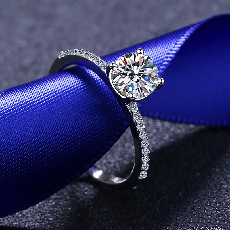 Cluster Rings Moissanite Engagement Ring For Women Platinum Plated Sterling Silver Wedding Anniversary Gift Mother Day GiftCluster
Cluster Rings Moissanite Engagement Ring For Women Platinum Plated Sterling Silver Wedding Anniversary Gift Mother Day GiftCluster