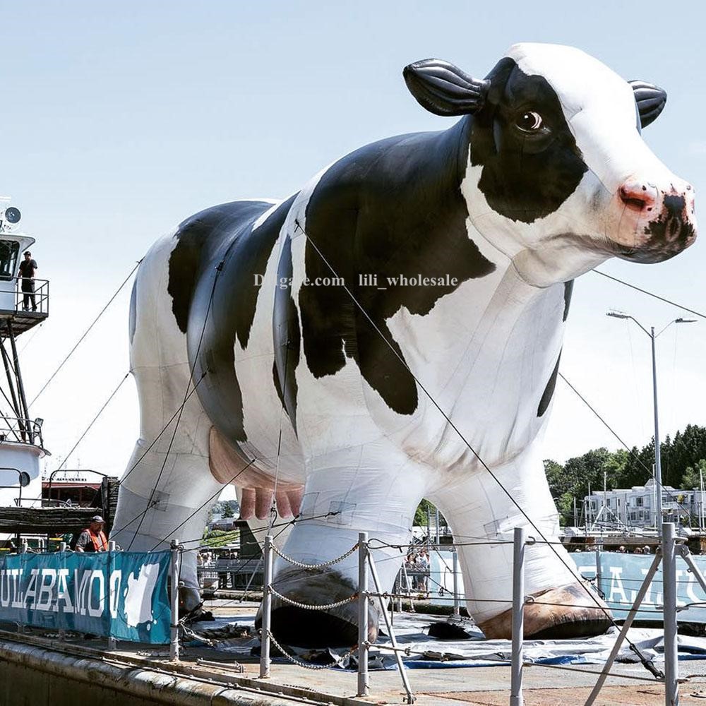 8/10/13/16ft or Custom giant inflatable Dutch dairy cows for advertising made in China