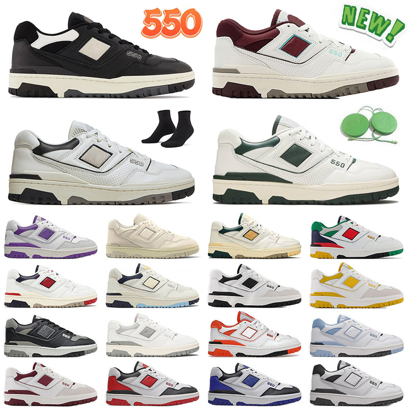 Top quality 550 B550 Basketball Shoes Designer Woman Black Cream White Burgundy Cyan Men Trainers Syracuse UNC Silver Rich Paul Evergreen BB550 Sneakers Sports US 11, # black cream white 36-45 
Top quality 550 B550 Basketball Shoes Designer Woman Black Cream White Burgundy Cyan Men Trainers Syracuse UNC Silver Rich Paul Evergreen BB550 Sneakers Sports US 11, # black cream white 36-45