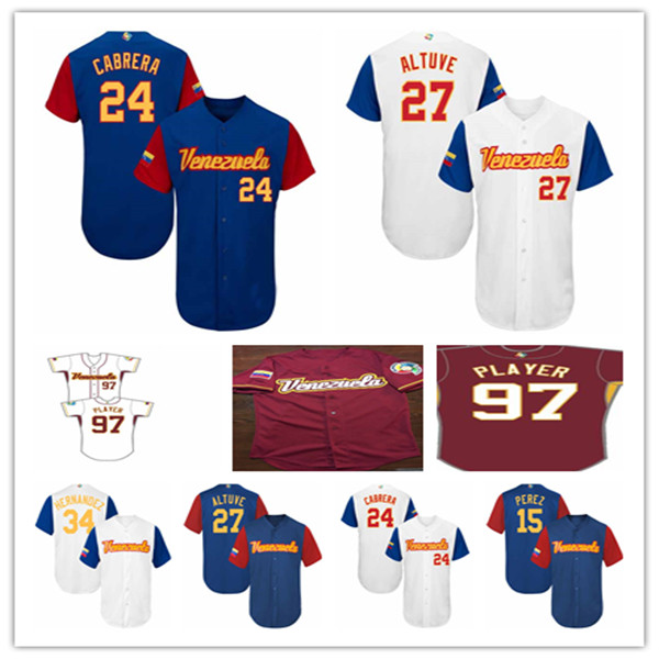 Custom WBC 2017 Venezuela World Baseball Classic Jersey Jose Altuve Miguel Cabrera Salvador Perez Felix Hernandez Alcides Escobar Robert Suarez Stitched, Man white
Custom WBC 2017 Venezuela World Baseball Classic Jersey Jose Altuve Miguel Cabrera Salvador Perez Felix Hernandez Alcides Escobar Robert Suarez Stitched, Man white