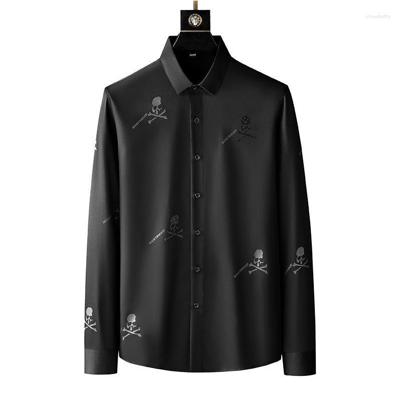 Men's Casual Shirts Luxury Rhinestone Skull For Men Long Sleeve Slim Fit Shirt Social Party Tuxedo Business Dress StreetwearMen's Chee22, Black
Men's Casual Shirts Luxury Rhinestone Skull For Men Long Sleeve Slim Fit Shirt Social Party Tuxedo Business Dress StreetwearMen's Chee22, Black
