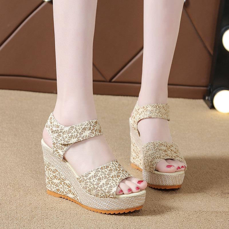 Sandals Women Wedges High Heeled Woman Shoes 2022 Summer Party Platform For Leisure Sadalias, Beige
Sandals Women Wedges High Heeled Woman Shoes 2022 Summer Party Platform For Leisure Sadalias, Beige