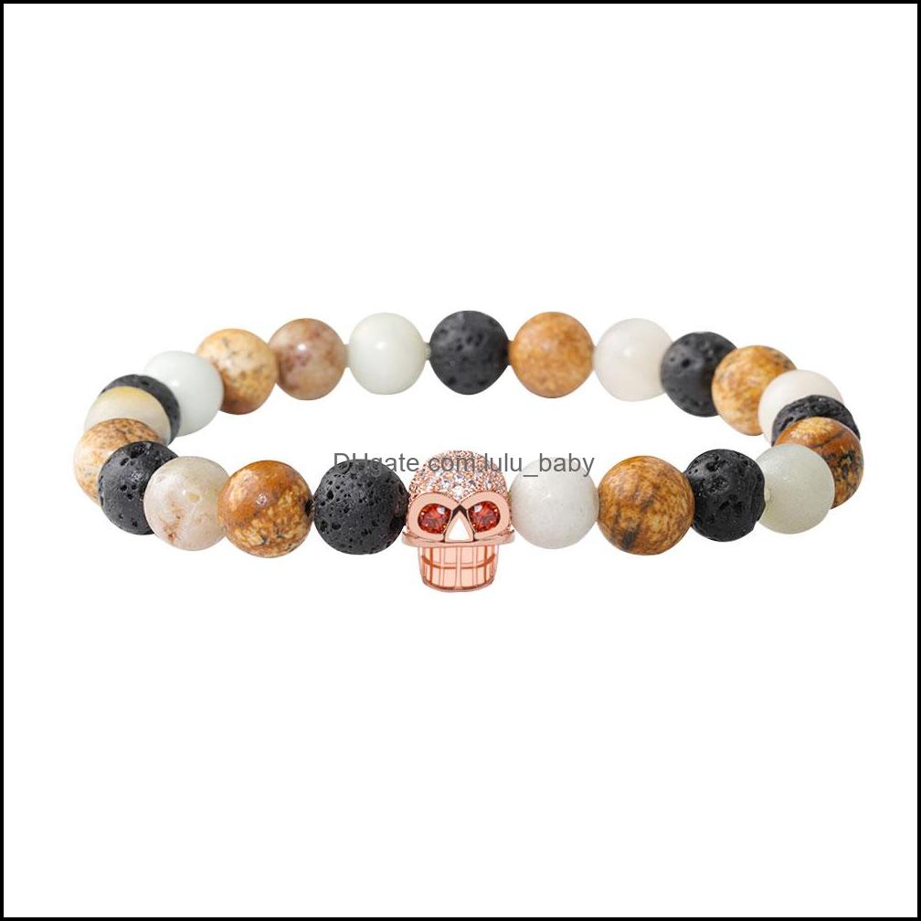 Beaded Strands Bracelets Jewelry Trendy Black Lava Stone Bead Pave Cz Skl Charm Bracelet For Men Women Yoga Gift Drop Delivery 2021 Sf9Yw
Beaded Strands Bracelets Jewelry Trendy Black Lava Stone Bead Pave Cz Skl Charm Bracelet For Men Women Yoga Gift Drop Delivery 2021 Sf9Yw