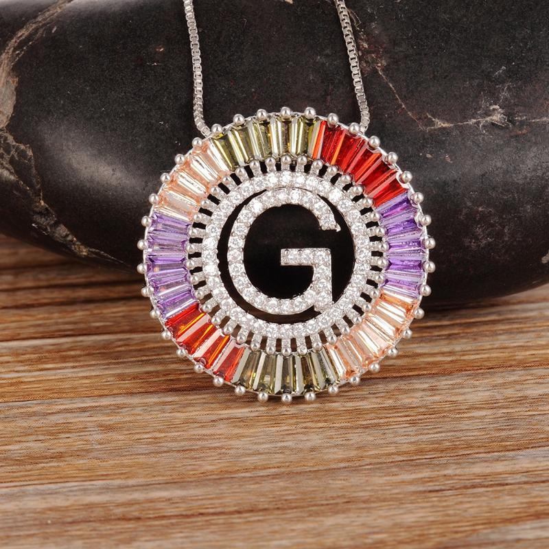 Chains Arrival Copper Colorful Cubic Zirconia 26 English Letters Pendant Necklaces Women's Fashion Jewelry CZ Collier Femme GiftChains C
Chains Arrival Copper Colorful Cubic Zirconia 26 English Letters Pendant Necklaces Women's Fashion Jewelry CZ Collier Femme GiftChains C
