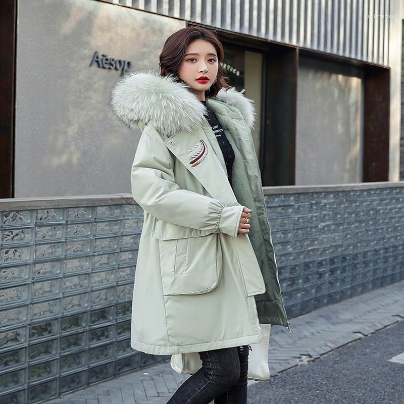 Women's Down & Parkas FTLZZ Winter Jacket Women Cotton Padded Hooded Fur Collar Snow Outwear Embroidered Warm Coat Thickness Overcoat Luci22, Blue
Women's Down & Parkas FTLZZ Winter Jacket Women Cotton Padded Hooded Fur Collar Snow Outwear Embroidered Warm Coat Thickness Overcoat Luci22, Blue