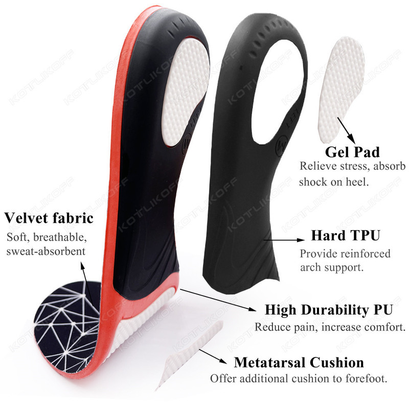 Orthopedic Insoles Ortic High Arch Support Insoles Relieve Severe Flat Feet Shoes Soles Foot Valgus Over Comfort Sport Insert 220505