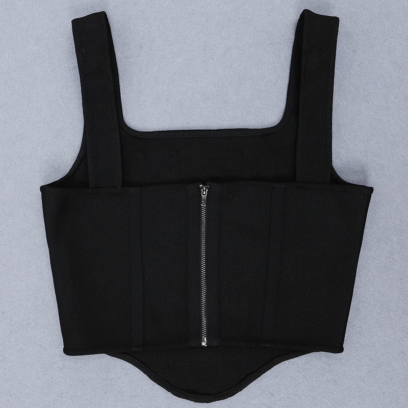 Elegant Vest Crop Top Women Clothes Bandage Tops For Sexy Summer Party Club Corset Tank 220325