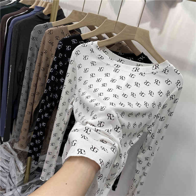 European Goods 2022 Spring and Autumn New Korean Version Net Red Letter Printed Long Sleeve T-shirt Women's Slim Bottomed Shirt Top, Gray
European Goods 2022 Spring and Autumn New Korean Version Net Red Letter Printed Long Sleeve T-shirt Women's Slim Bottomed Shirt Top, Gray