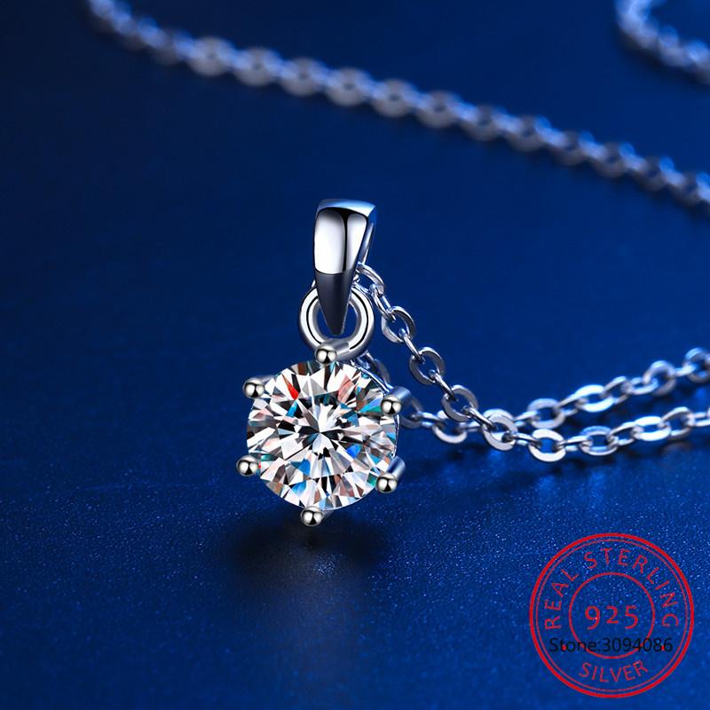 Pendant Necklaces Moissanite Necklace 925 Sterling Silver 1CT 2CT Round Cut Diamond Solitaire For Women Promise Gift JewelryPendant
Pendant Necklaces Moissanite Necklace 925 Sterling Silver 1CT 2CT Round Cut Diamond Solitaire For Women Promise Gift JewelryPendant
