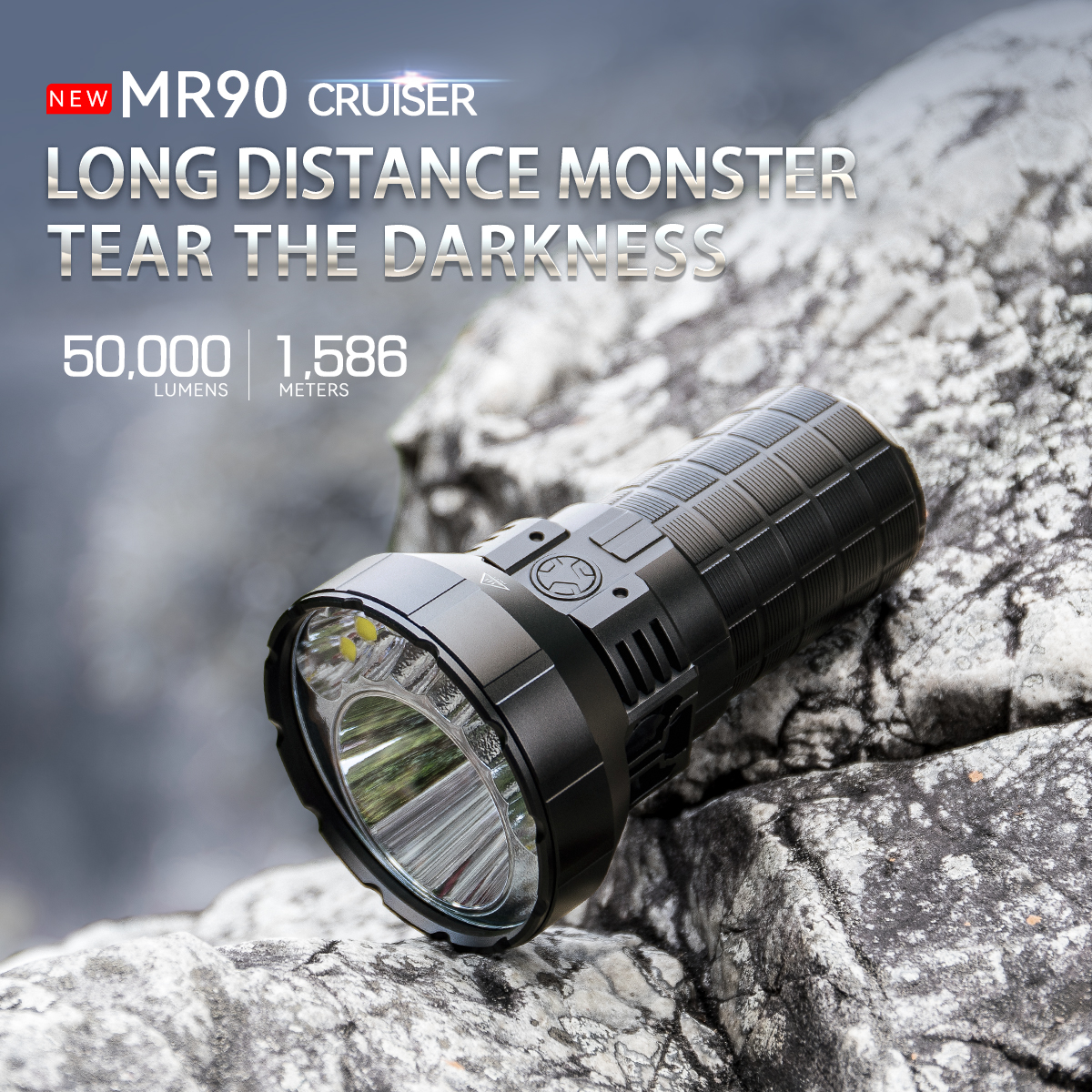 IMALENT MR90 Torches Light SBT902 50000LM Powerful LED Tactical Flashlight Outdoor Lighting for Hunting Self Defense Camping