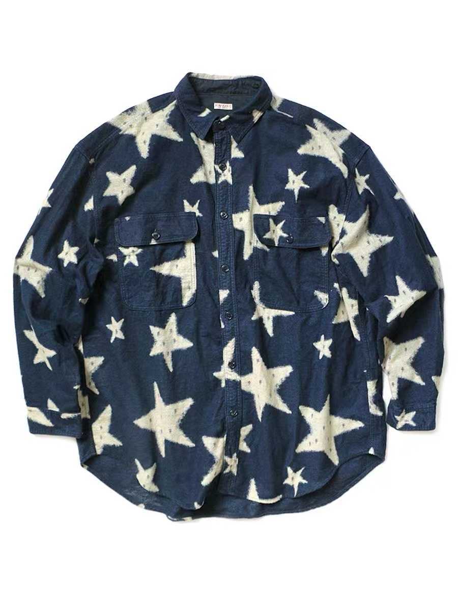 Men's Casual Shirts 22ss Kapital Hirata and Hiro batik wash pleated Japanese fashion loose casual long sleeved shirt, Navy
Men's Casual Shirts 22ss Kapital Hirata and Hiro batik wash pleated Japanese fashion loose casual long sleeved shirt, Navy