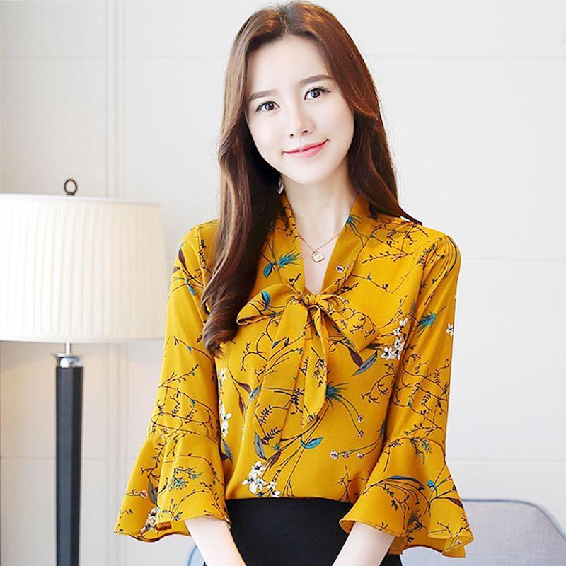 S-5XL Summer Print Chiffon Women Blouse Shirt Sweet Flare Sleeve Tops Bow V-neck Women's Clothing Blusas DD2360 Blouses & Shirts, White
S-5XL Summer Print Chiffon Women Blouse Shirt Sweet Flare Sleeve Tops Bow V-neck Women's Clothing Blusas DD2360 Blouses & Shirts, White