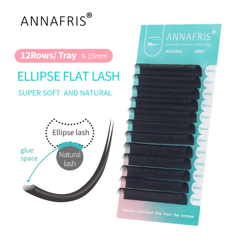 False Eyelashes ANNAFRIS Ellipse Flat Extension Nature Matte Faux Mink Individual Split Tips Mixed Lashes Supplies Maquiagem Cilios
False Eyelashes ANNAFRIS Ellipse Flat Extension Nature Matte Faux Mink Individual Split Tips Mixed Lashes Supplies Maquiagem Cilios