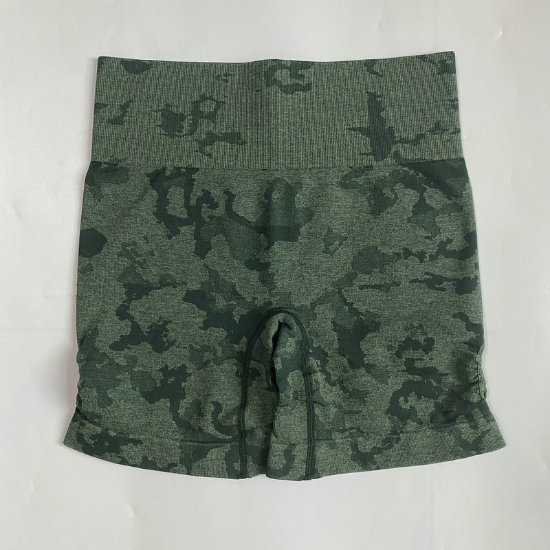 10 Colors Camouflage Fitness Yoga Shorts High Waist Camo GYM Seamless Scrunch Butt Women Running Sport 220429
