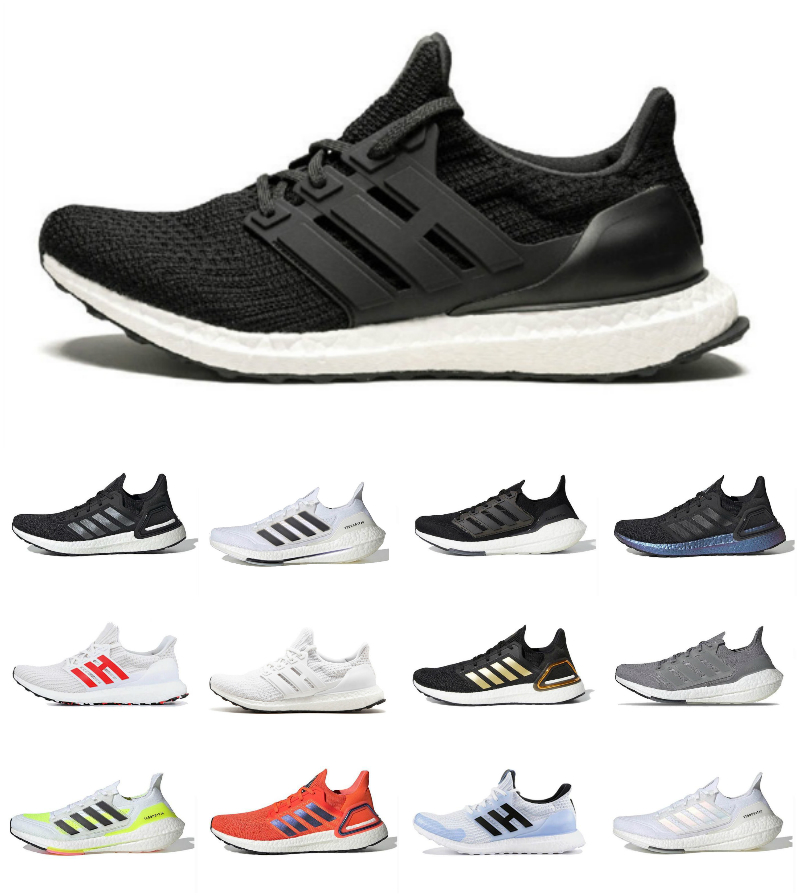 

2021 Ultraboosts 20 21 UB 4 6.0 Running Shoes Mens Womens Ultra Se Triple White Black Solar Grey Orange Global Currency Gold Metallic Run Chaussures Trainers Sneakers, Bubble package bag