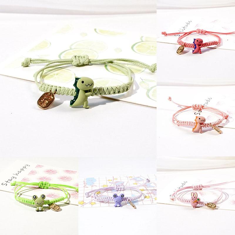 Charm Bracelets Cute Cartoon Animal Pendant Bracelet Hand-Woven Dinosaur Frog Handmade Gift Bangles For Women Girl ChildrenCharm
Charm Bracelets Cute Cartoon Animal Pendant Bracelet Hand-Woven Dinosaur Frog Handmade Gift Bangles For Women Girl ChildrenCharm