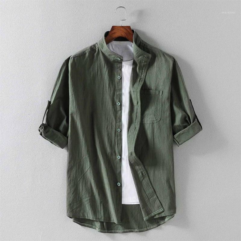 Summer Shirts Men Loose Thin Cotton Short Sleeve Male Fashion Stand Solid Color 5XL Polyester Four Seasons Men's Casual, Green
Summer Shirts Men Loose Thin Cotton Short Sleeve Male Fashion Stand Solid Color 5XL Polyester Four Seasons Men's Casual, Green