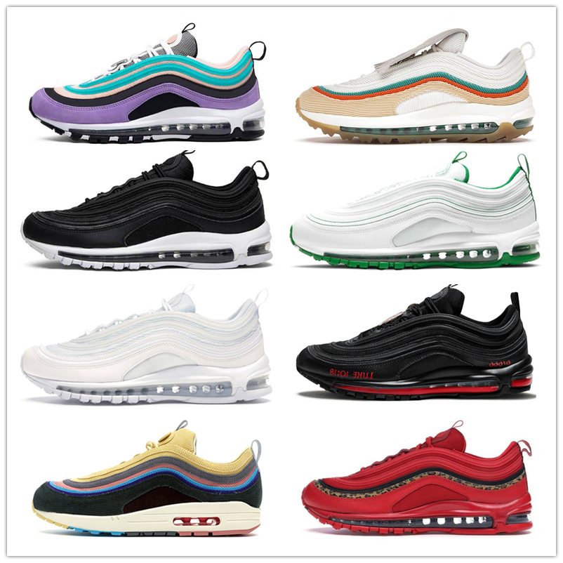 

2022 Undefeated OG 97 Running Shoes Mens Women 97s Triple Black White Red Undftd Silver Bullet MSCHF x Satan INRI Jesus Reflective Bred Wotherspoon Trainers Sneakers, Bubble package bag