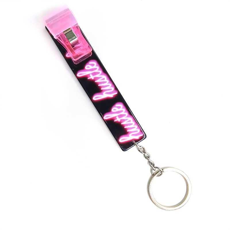 Credit Card Puller Clip Key Rings Acrylic Debit Bank Card Grabber For Long Nail Atm Keychain Cards Clip Nails Tools