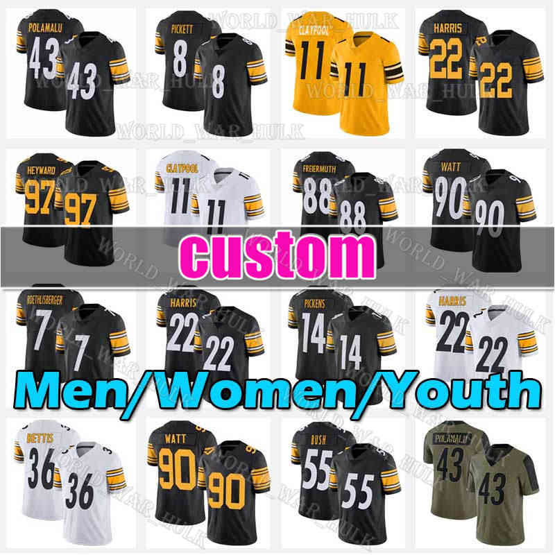 Najee Harris Jersey TJ Watt Football Pat Freiermuth Kenny Pickett Claypool Mitchell Trubisky Troy Polamalu Pittsburgh Steelers George Pickens Cameron Heyward, Men custom jersey
Najee Harris Jersey TJ Watt Football Pat Freiermuth Kenny Pickett Claypool Mitchell Trubisky Troy Polamalu Pittsburgh Steelers George Pickens Cameron Heyward, Men custom jersey