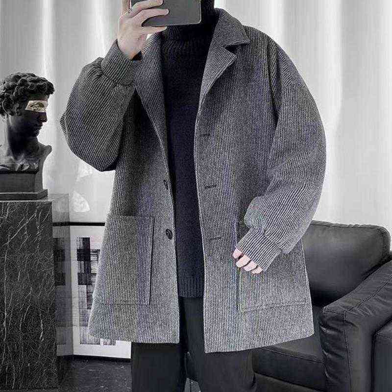 Men's Wool & Blends 2021 Woolen Coat Male British Style Korean Tren Notched Lapel Mid-Length Pocket T220810, Camel
Men's Wool & Blends 2021 Woolen Coat Male British Style Korean Tren Notched Lapel Mid-Length Pocket T220810, Camel