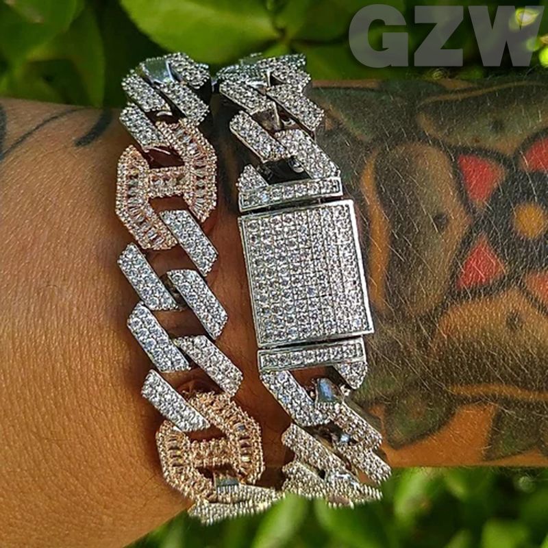 13-20mm Iced Out Cuban Link Chain Bracelet for Men Prong Set Cubic Zirconia 18K Gold Plated Anime Bling Diamond Pulsera Chains Hip Hop Punk Bijoux Mens Jewelry Gifts
13-20mm Iced Out Cuban Link Chain Bracelet for Men Prong Set Cubic Zirconia 18K Gold Plated Anime Bling Diamond Pulsera Chains Hip Hop Punk Bijoux Mens Jewelry Gifts