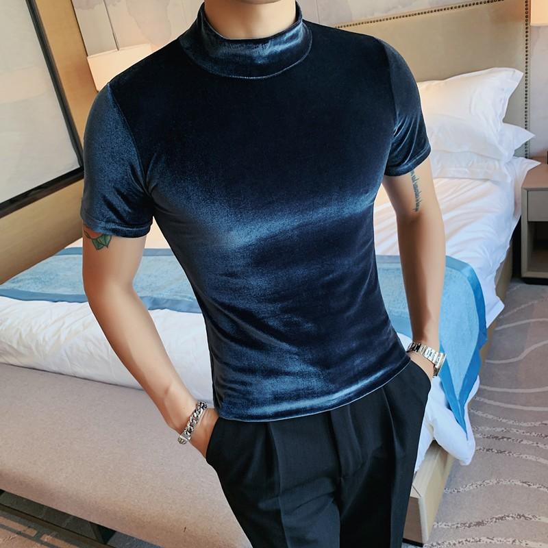 Men's T-Shirts Luxury Elegant Blackish Green Velour T Shirts For Mens Short Sleeves Gentleman Stylish Clothing Smooth Velvet Tops Slim FitMe, Black
Men's T-Shirts Luxury Elegant Blackish Green Velour T Shirts For Mens Short Sleeves Gentleman Stylish Clothing Smooth Velvet Tops Slim FitMe, Black