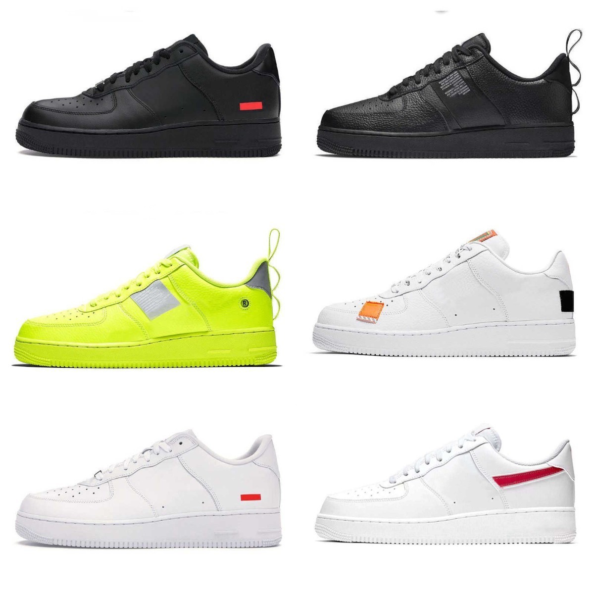 High Quality Mens Sports Casual Shoes Classic Triple White Low Shadow Forces Black Wheat Pale Ivory Pastel Beige Airs Utility Women Orange Designer Trainers Sports 1