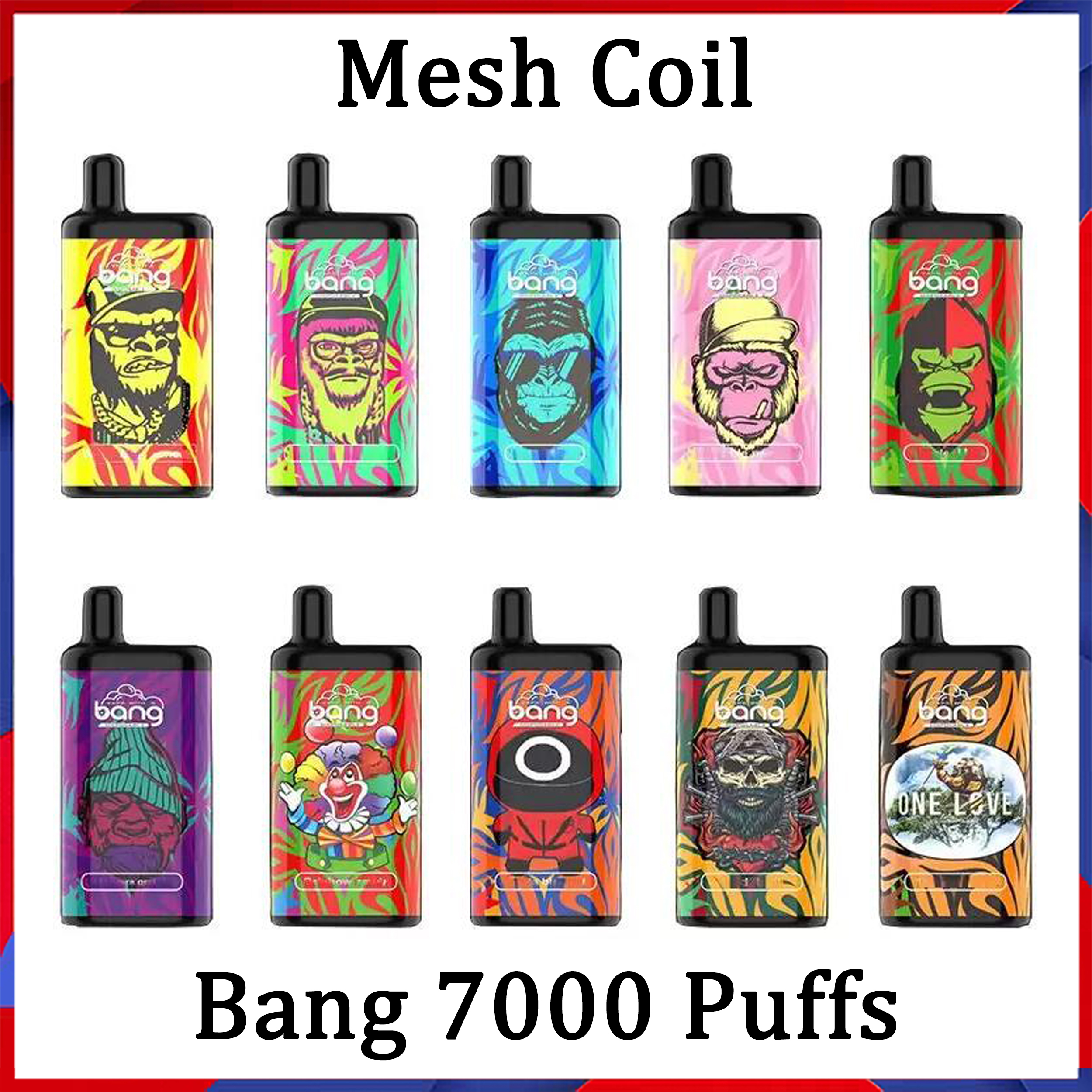 100% Original Bang Mesh Coil 7000 Puffs Disposable E cigarette Vape Pod Puff Devices rechargeable Battery 850mAh 15ml Prefilled Cartridge Box Kit Vs Esco Bar
100% Original Bang Mesh Coil 7000 Puffs Disposable E cigarette Vape Pod Puff Devices rechargeable Battery 850mAh 15ml Prefilled Cartridge Box Kit Vs Esco Bar