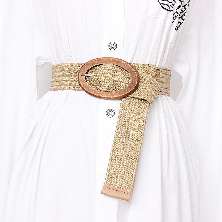 Belts Designer Good Wooden Buckle Elastic Grass Woven Belt For Ladies Holiday Wind Seaside Bohemian Ethnic, Black
Belts Designer Good Wooden Buckle Elastic Grass Woven Belt For Ladies Holiday Wind Seaside Bohemian Ethnic, Black