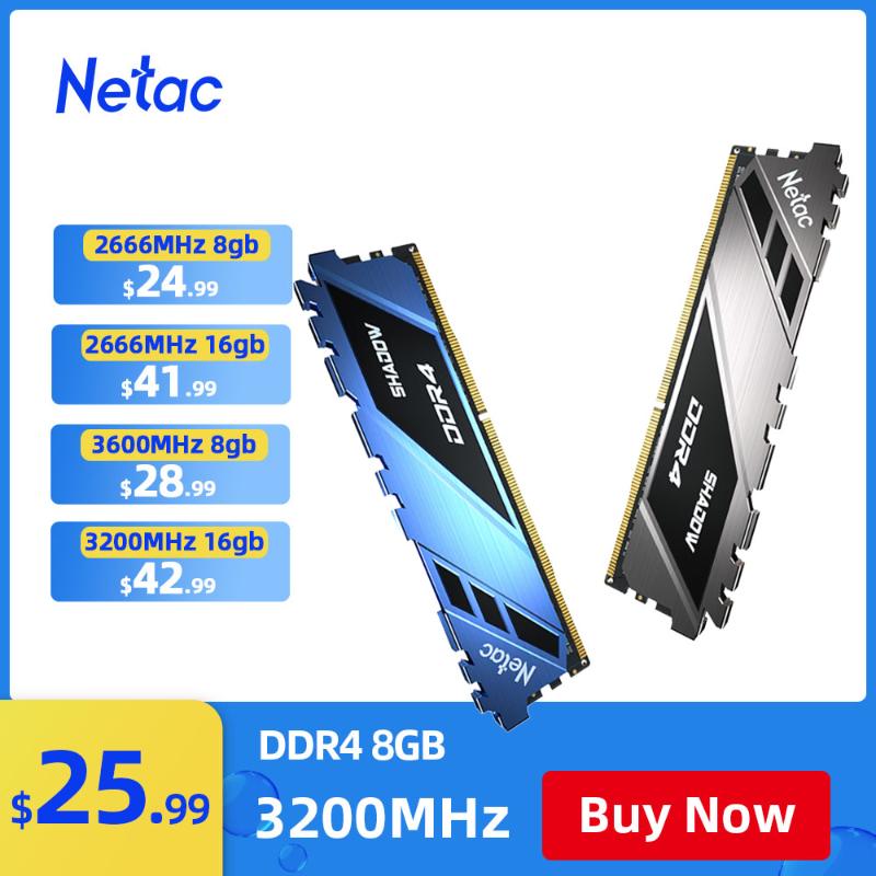 RAMs Netac Ram Memory Ddr4 8GB 16GB 32GB 2666 3200mhz 3600mhz Ecc Reg Desktop XMP DDR 4 Pc Dimm For All MotherboardsRAMs
RAMs Netac Ram Memory Ddr4 8GB 16GB 32GB 2666 3200mhz 3600mhz Ecc Reg Desktop XMP DDR 4 Pc Dimm For All MotherboardsRAMs