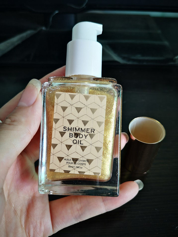 Beauty Items Brand New Cosmetics Shimmer Body Oil 50ML Face Glitter Highlight Liquid Oiled Primer Makeup Body Glow and Moisturized Skin Care Free Ship