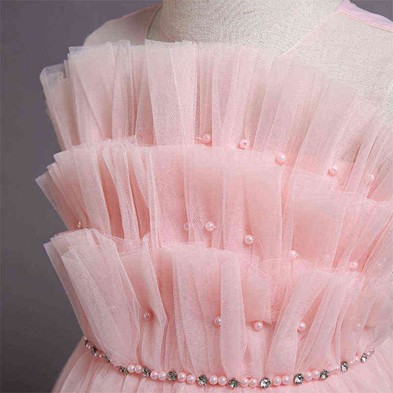 summer Girls Dresses Birthday party Formal Evening Gown Princess Dress Flower Girls teens Children Clothing For Girl Clothes Y220510