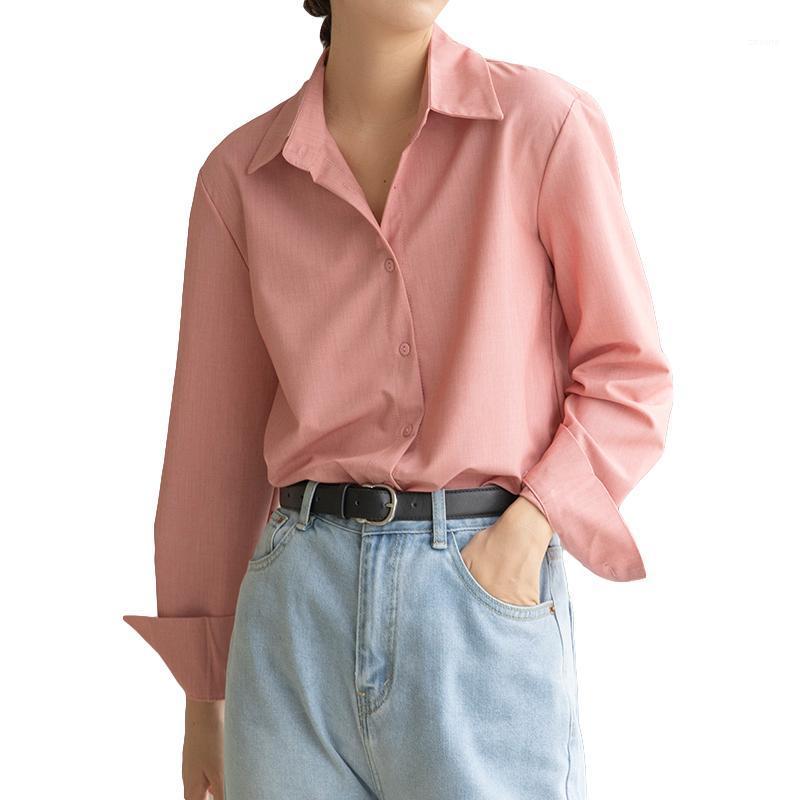 Women' Blouses & Shirts Women Lapel Cardigan Shirt Casual White Long Sleeve Top Commuter Spring Autumn, Pink
Women' Blouses & Shirts Women Lapel Cardigan Shirt Casual White Long Sleeve Top Commuter Spring Autumn, Pink