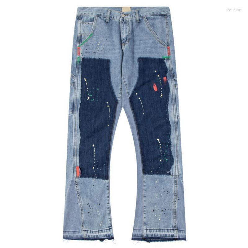 Men's Jeans Blue Patchwork Punk Hip Hop Pants Streetwear Splash Ink Men And Women Flared Destroyed Ripped JeansMen's Bert22, Retro grey
Men's Jeans Blue Patchwork Punk Hip Hop Pants Streetwear Splash Ink Men And Women Flared Destroyed Ripped JeansMen's Bert22, Retro grey
