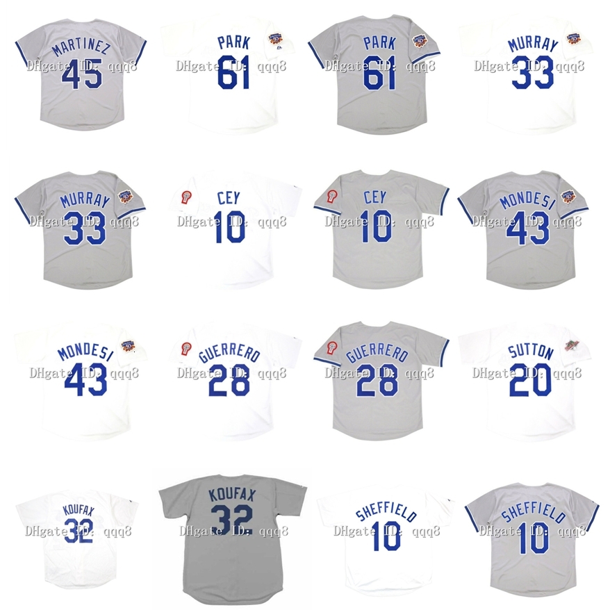 Nik1 1981 Retro Chan Ho Park Jersey 32 Sandy Koufax 45 Pedro Martinez 33 Eddie Murray 10 Ron Cey 43 Raul Mondesi Pedro Guerrero Don Sutton, As pic
Nik1 1981 Retro Chan Ho Park Jersey 32 Sandy Koufax 45 Pedro Martinez 33 Eddie Murray 10 Ron Cey 43 Raul Mondesi Pedro Guerrero Don Sutton, As pic