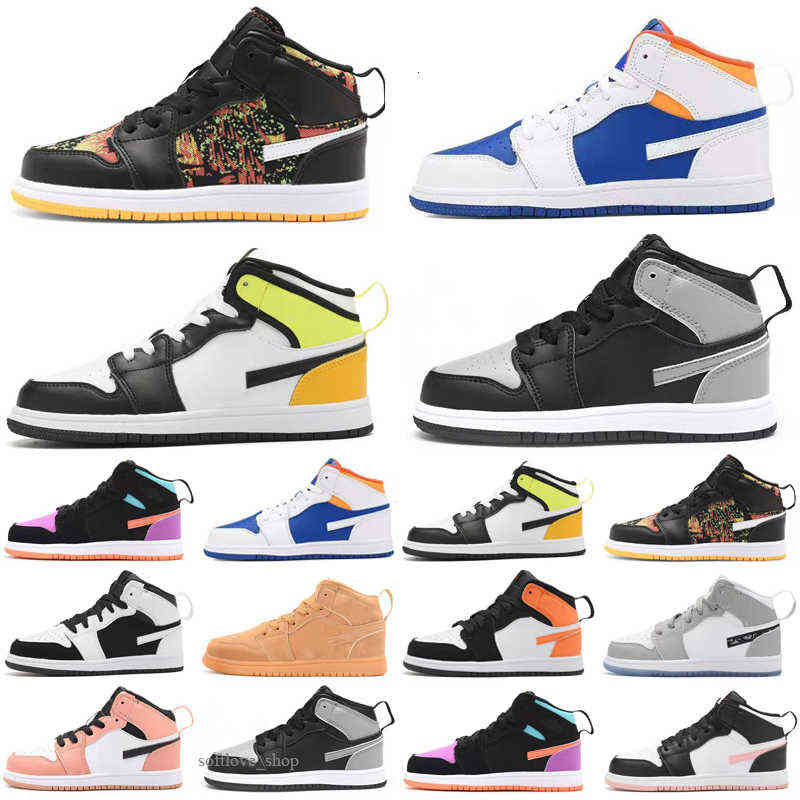 1 1s Mid Kids Basketball Shoes Jumpmans Paint Drip Ice Cream Edge Glow Bred Toe White Shadow Boys Girls Children Sneakers Size 22-35, High-quality
1 1s Mid Kids Basketball Shoes Jumpmans Paint Drip Ice Cream Edge Glow Bred Toe White Shadow Boys Girls Children Sneakers Size 22-35, High-quality