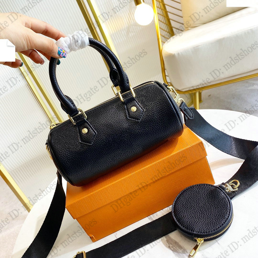 PAPILLON BB Black Beige Shoulder Bags Bicolour Monograms Empreinte Leather Oversized Embossed with Removable Round Coin Purse Womens Handbag M45980
PAPILLON BB Black Beige Shoulder Bags Bicolour Monograms Empreinte Leather Oversized Embossed with Removable Round Coin Purse Womens Handbag M45980