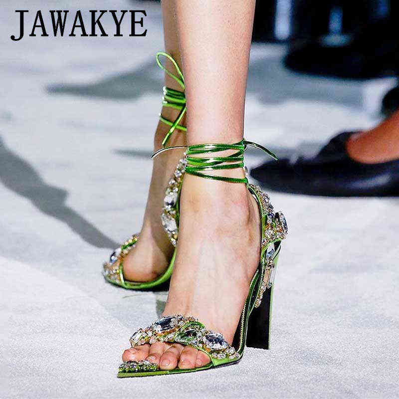 sandals 2022 New Runway Rhinestone Party Sandals For Woman Pointy Toe Crystal Ankle Lace Thin High Heel Shoes Gold Green 220623, Silver
sandals 2022 New Runway Rhinestone Party Sandals For Woman Pointy Toe Crystal Ankle Lace Thin High Heel Shoes Gold Green 220623, Silver