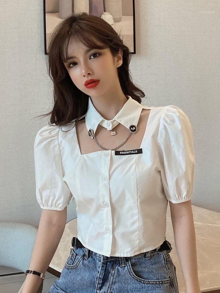 Women' Blouses & Shirts Summer Kawaii Crop Blouse Women Vintage Sleeve Shirt Hollow Out Female Y2k Sexy Square Collar Blusas Camisas MujerW, White
Women' Blouses & Shirts Summer Kawaii Crop Blouse Women Vintage Sleeve Shirt Hollow Out Female Y2k Sexy Square Collar Blusas Camisas MujerW, White