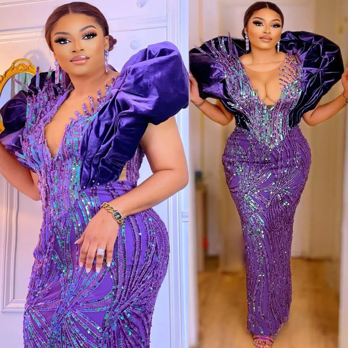 2022 Plus Size Arabic Aso Ebi Purple Sheath Luxurious Prom Dresses Sheer Neck Evening Formal Party Second Reception Birthday Engagement Gowns Dress ZJ698, Silver
2022 Plus Size Arabic Aso Ebi Purple Sheath Luxurious Prom Dresses Sheer Neck Evening Formal Party Second Reception Birthday Engagement Gowns Dress ZJ698, Silver