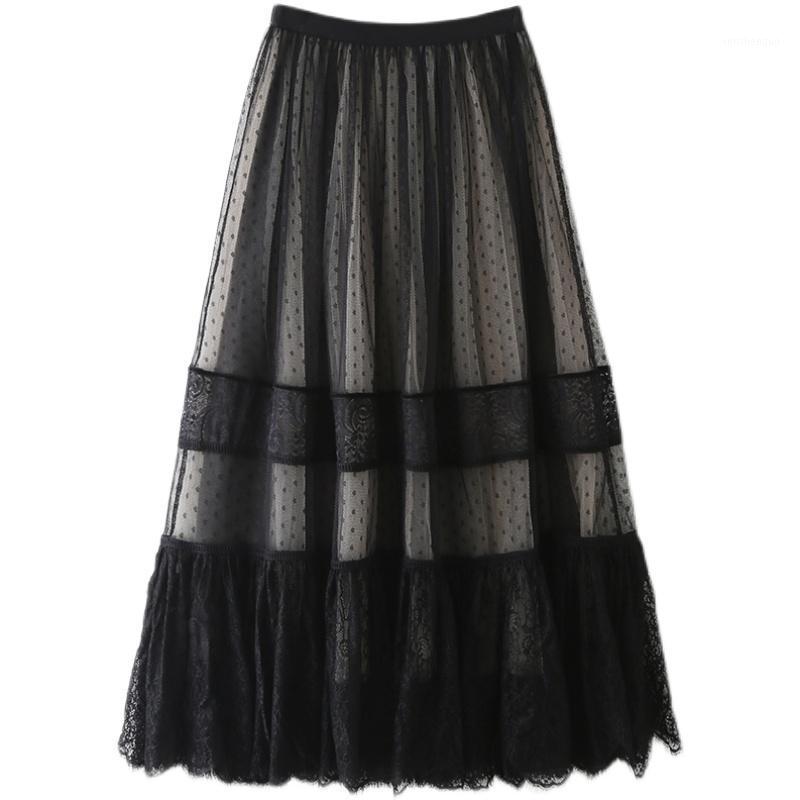 Skirts Womens 2022 Spring Dot Mesh Stitching Lace Elastic High Waist Ruffled Vintage Tiered Tulle Pleated INS, Black
Skirts Womens 2022 Spring Dot Mesh Stitching Lace Elastic High Waist Ruffled Vintage Tiered Tulle Pleated INS, Black