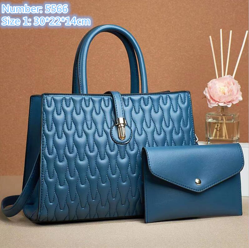 Wholesale ladies leathers shoulder bags thicken Joker solid embroidered handbag elegant plaid tote bag large capacity two-piece leather handbags, Black3-12967
Wholesale ladies leathers shoulder bags thicken Joker solid embroidered handbag elegant plaid tote bag large capacity two-piece leather handbags, Black3-12967