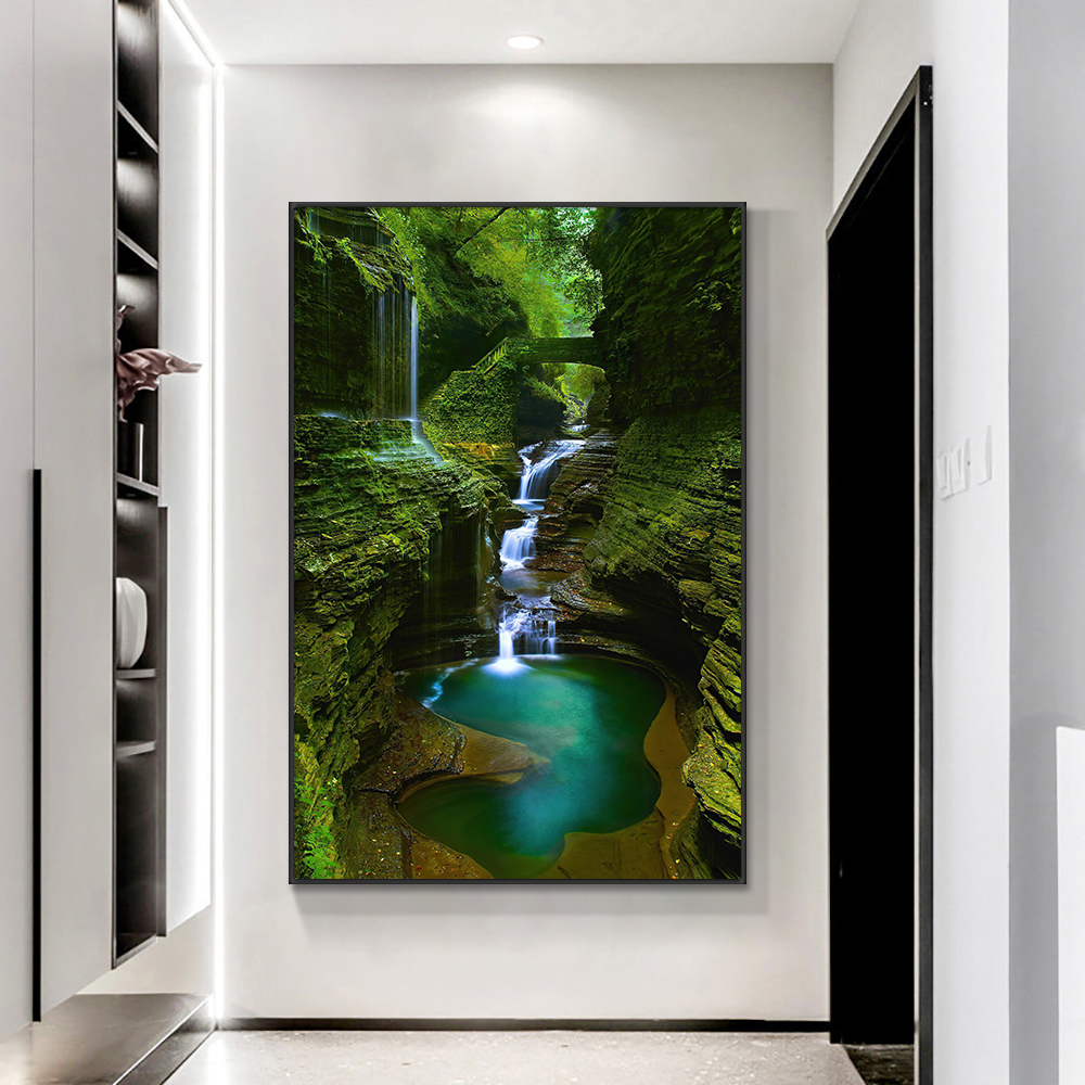 Watkins Glen State Park Oil Painting Printed On Canvas Wall Art Picture Printing And Poster For Living Room Coffee Decoration
Watkins Glen State Park Oil Painting Printed On Canvas Wall Art Picture Printing And Poster For Living Room Coffee Decoration
