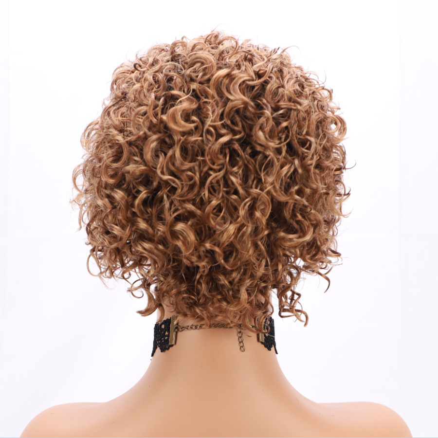 Short Curly Front Lace Wig Human Hair 13X1 Pixie Cut Brazil 15.24 cm for Women
