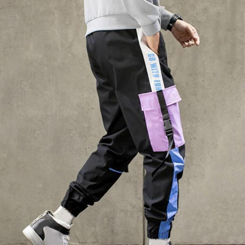 Men's Pants Stylish Trousers Drawstring Male Sweatpants Contrast Color Lace-up Cargo, Black
Men's Pants Stylish Trousers Drawstring Male Sweatpants Contrast Color Lace-up Cargo, Black