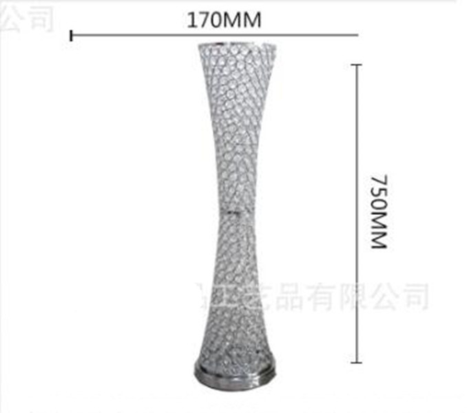Slender Wais Party Decoration Road Lead Flower Vase 90cm Tall Crystal Candelabra Pillars For Wedding Table Centerpiece